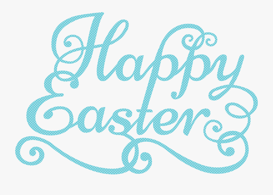 Blue Happy Easter Transparent Clip Art Image - Happy Easter Png Free, Transparent Clipart