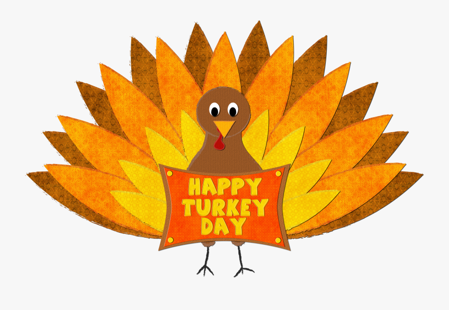Cute Turkey Clipart - Transparent Happy Thanksgiving Turkey Png, Transparent Clipart