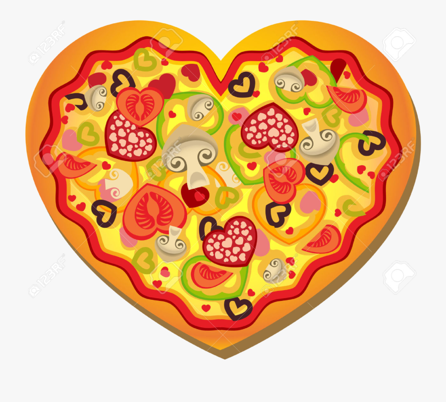 Pizza Alfa Img Showing Gt Valentine Heart Clip Art - Love You With Every Pizza My Heart, Transparent Clipart