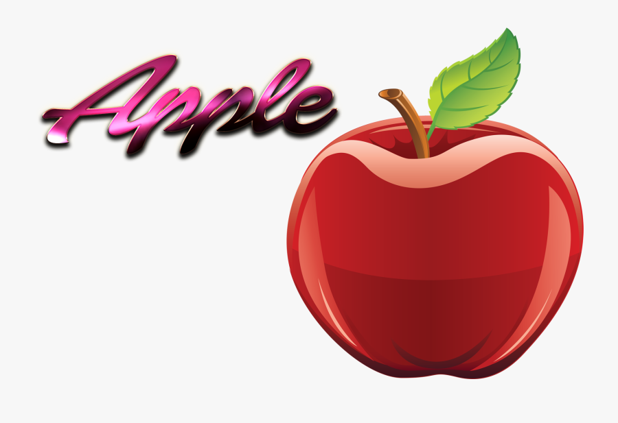 Apple Clipart Monogram - Apple Name, Transparent Clipart