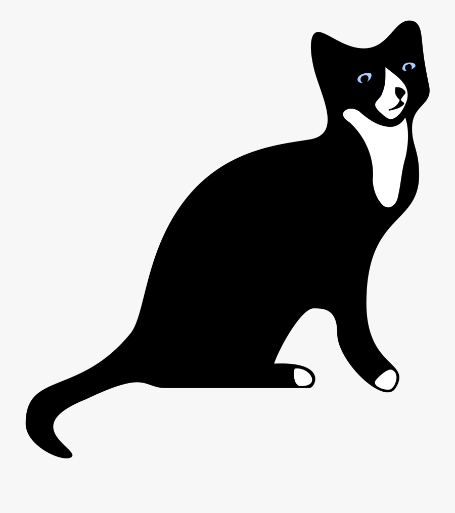 Clip Art Cat Clipart Silhouette - Black And White Silhouette Cats Png, Transparent Clipart
