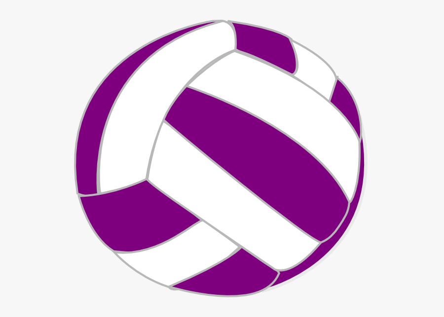 Volleyball Clipart Swoosh - Purple And White Volleyball, Transparent Clipart