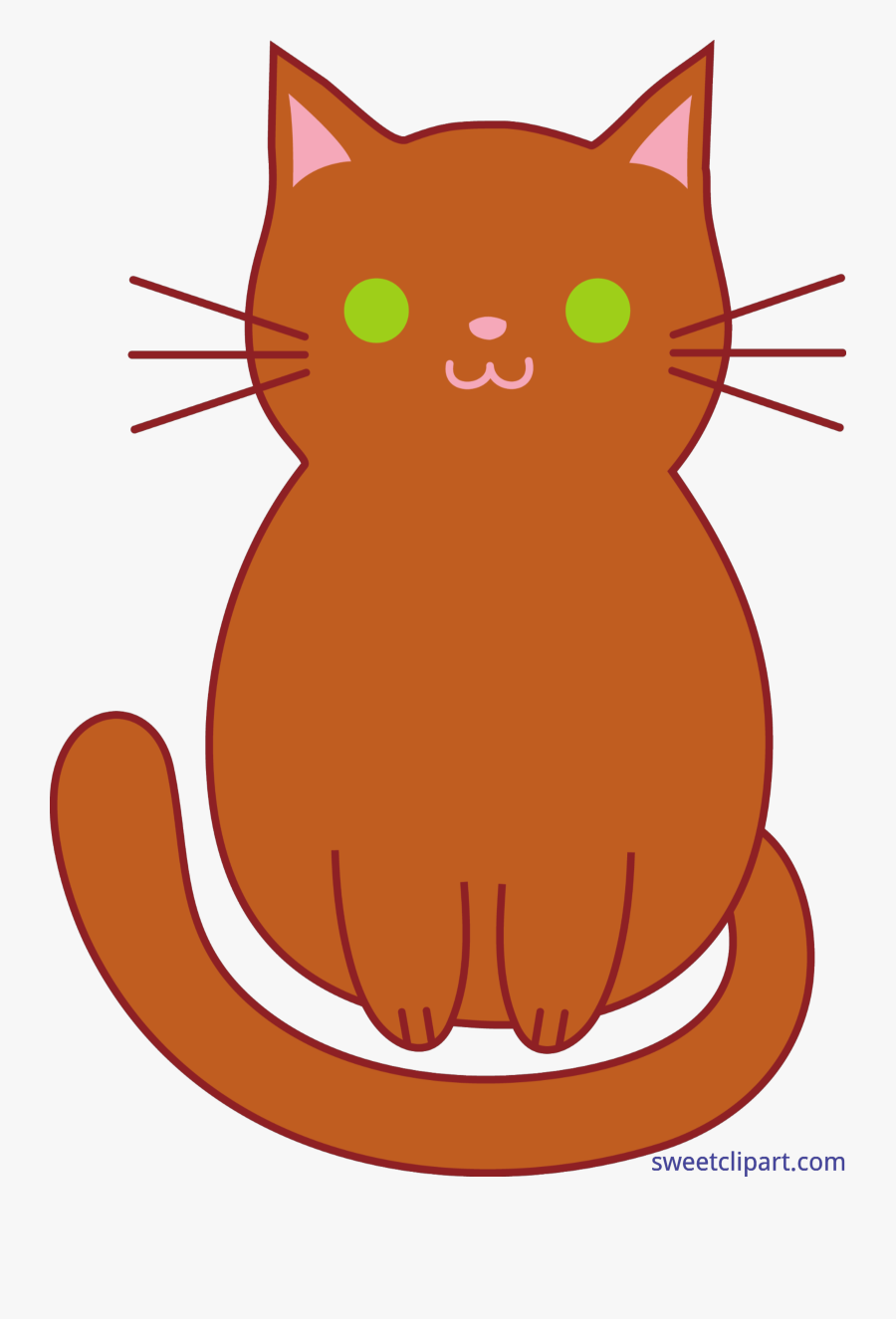 Cat And Kitten Clipart At Getdrawings - Brown Cat Cartoon Png, Transparent Clipart