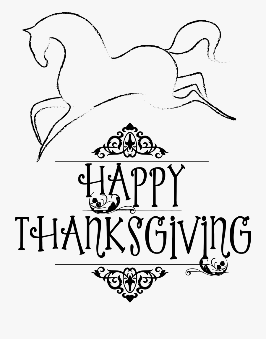 Happy Thanksgiving Horse Meme, Transparent Clipart