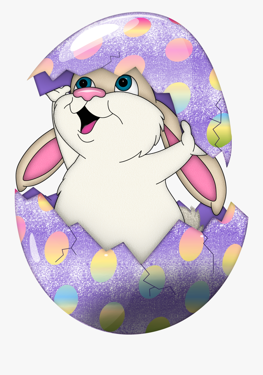Cute Purple Easter Bunny In Egg Transparent Png Clipart, Transparent Clipart