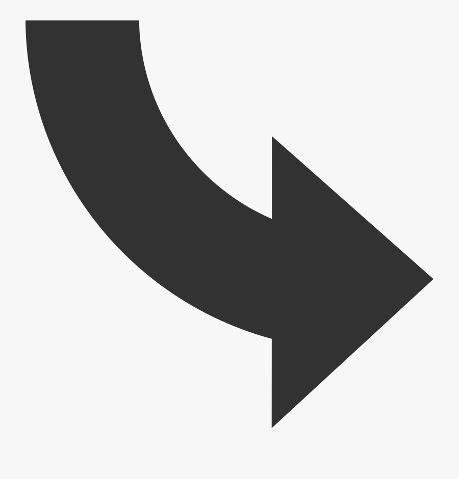 Curved Arrow Clipart - Transparent Background Curved Arrow, Transparent Clipart