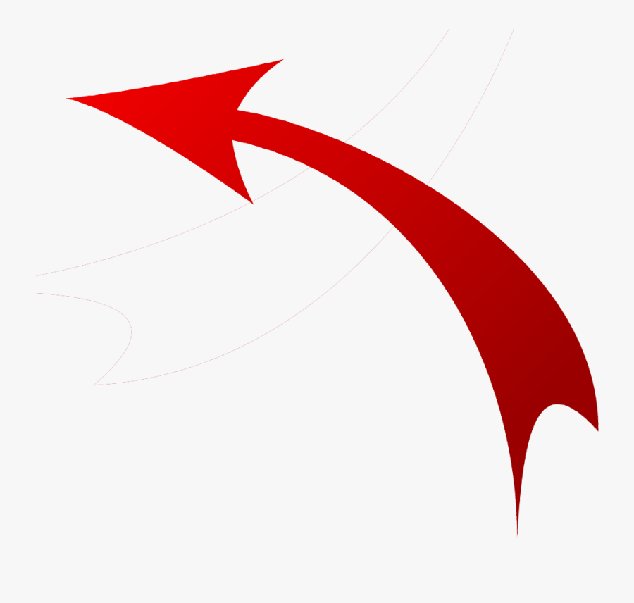 Red Arrow Clipart Sky Line Transparent Clip Art Png - Transparent Background Curved Arrow Png, Transparent Clipart