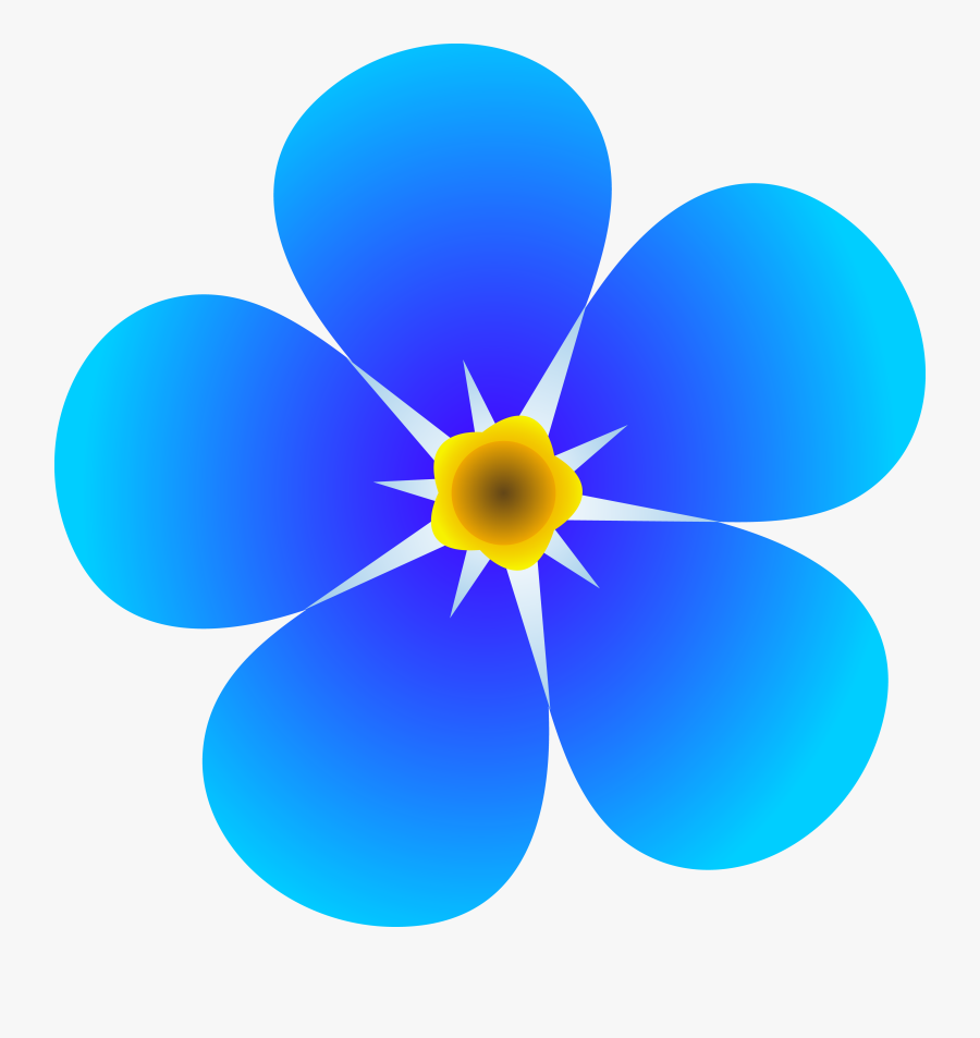 Cartoon Flower - Forget Me Not Dementia, Transparent Clipart
