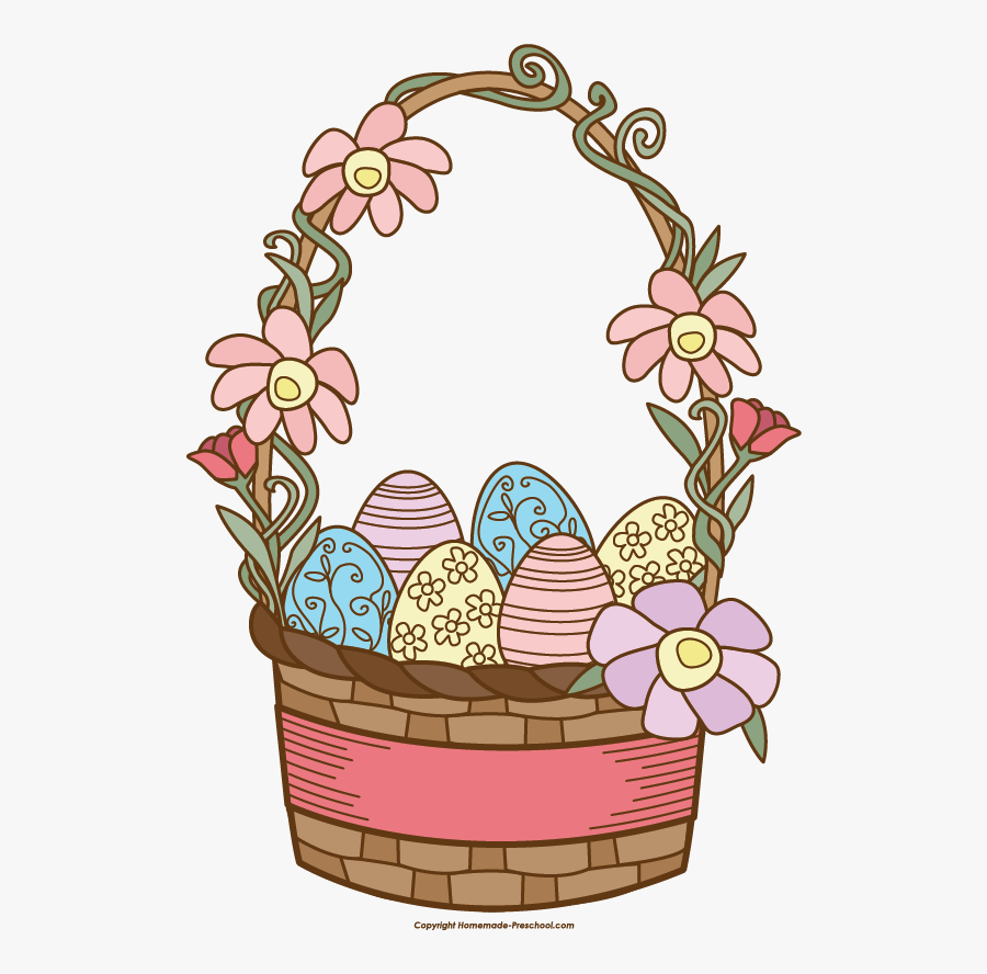 Easter Clipart Basket - Clip Art Easter Basket, Transparent Clipart