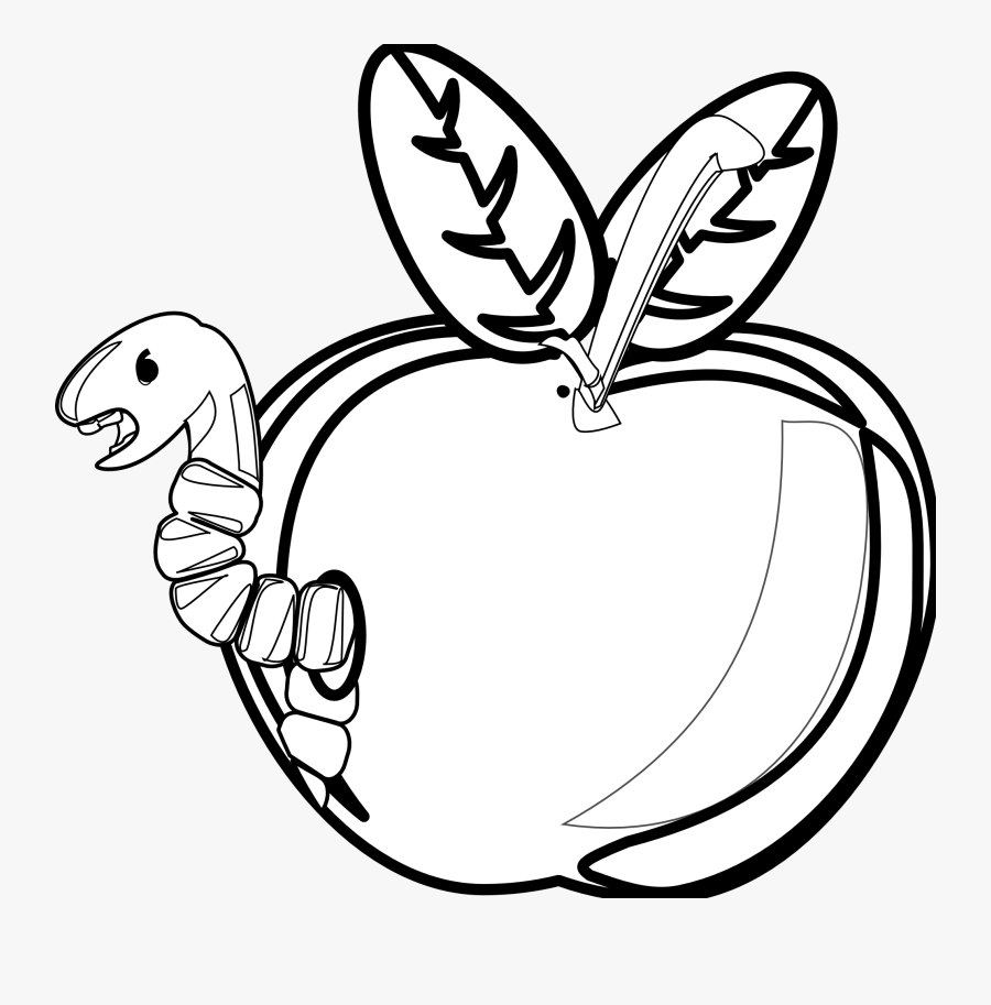 Apple Black And White Apple Black And White School - Rotten Apple Clipart Black And White, Transparent Clipart