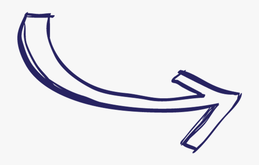 Hand Drawn Arrow Clipart - Hand Drawn Curved Arrow, Transparent Clipart