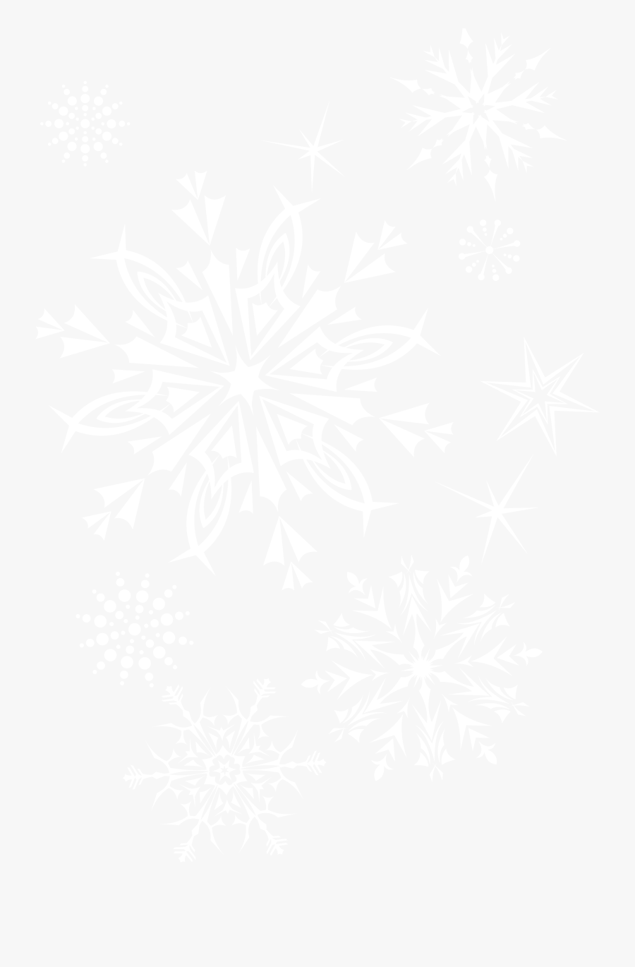 Snowflake Clipart Black And White No Background - Snowflakes Png Black Background, Transparent Clipart