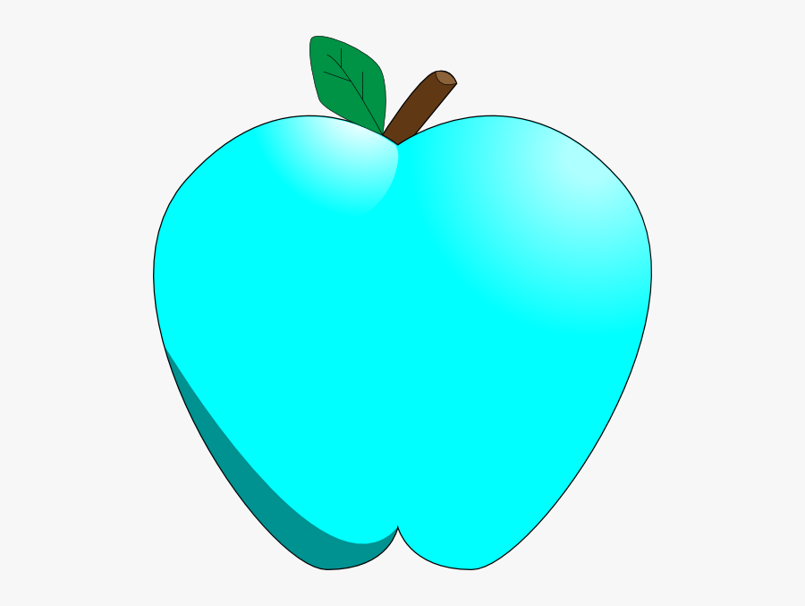 Apples Clipart Teal - Transparent Blue Apple Clipart, Transparent Clipart