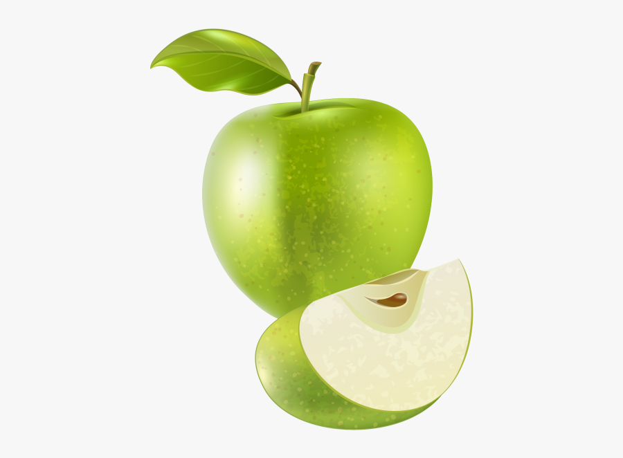 Crisp Fruit Clipart Image - Granny Smith, Transparent Clipart