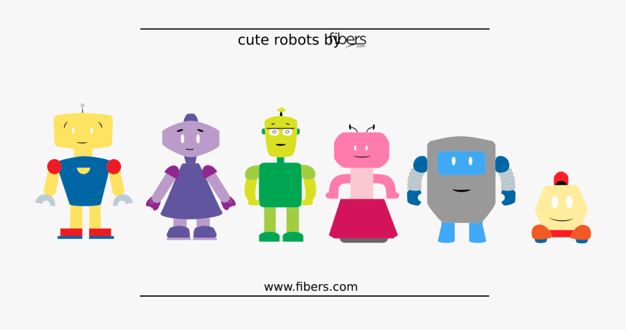 Transparent Cute Robot Png - Robot Family Clipart, Transparent Clipart