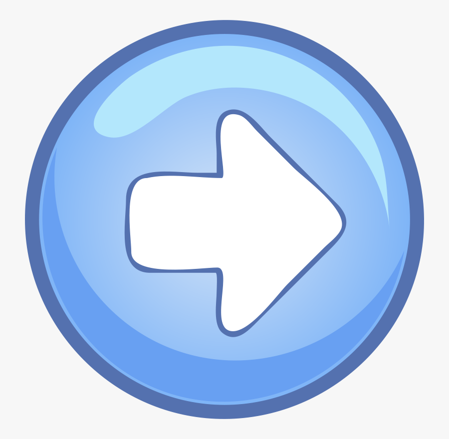 Right Arrow Gif Blue, Transparent Clipart
