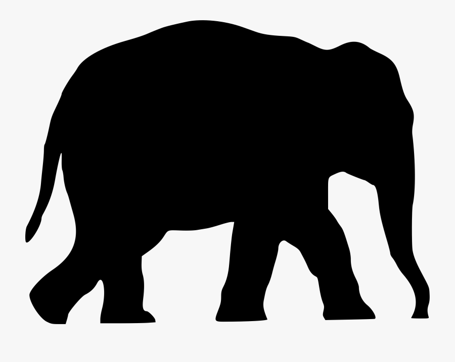 Clipart - Silhouette Of A Elephant, Transparent Clipart