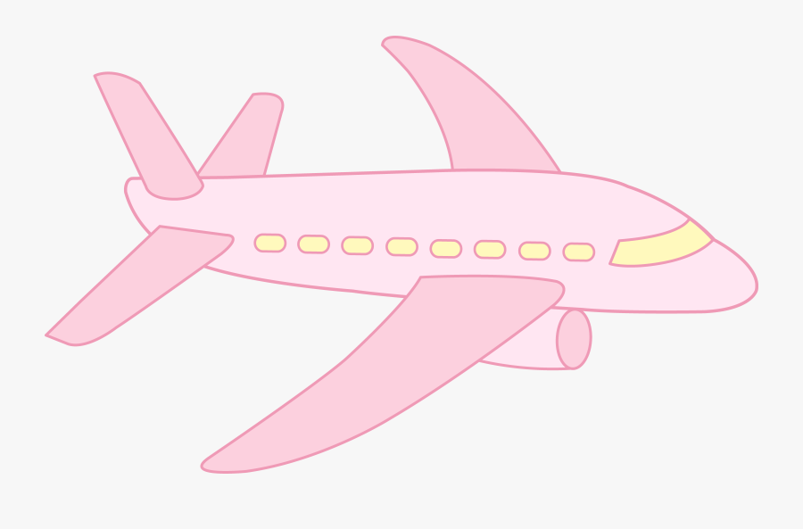 Cute Pink Airplane - Cute Plane Cartoon Png, Transparent Clipart