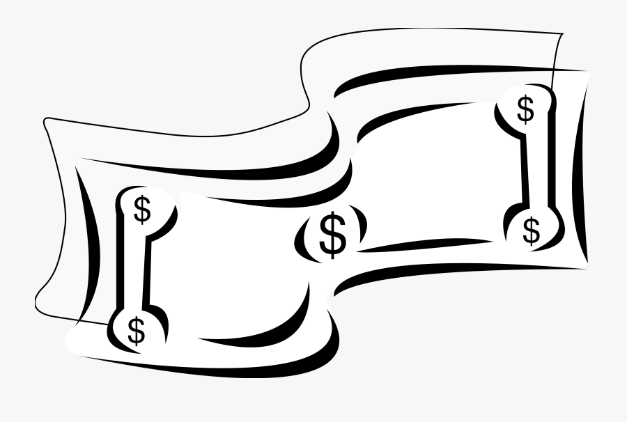 Money Clipart Black And White - Dollar Bill Clip Art, Transparent Clipart