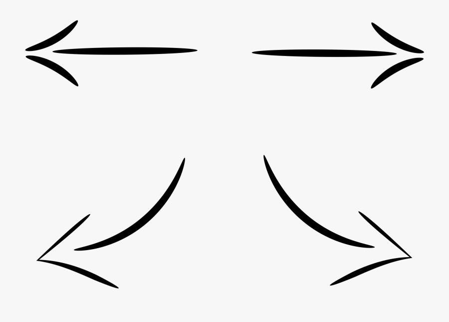 Drawn Arrow Clipart - Transparent Background Hand Drawn Arrows, Transparent Clipart