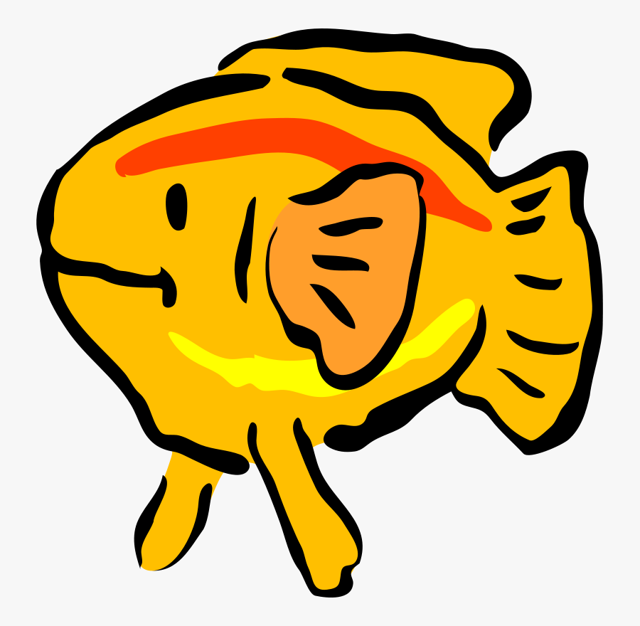 Yellow Fish Svg Clip Arts - Fish Clip Art, Transparent Clipart