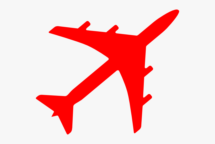 Plane Clip Art At Clker - Airplane Clipart Red, Transparent Clipart