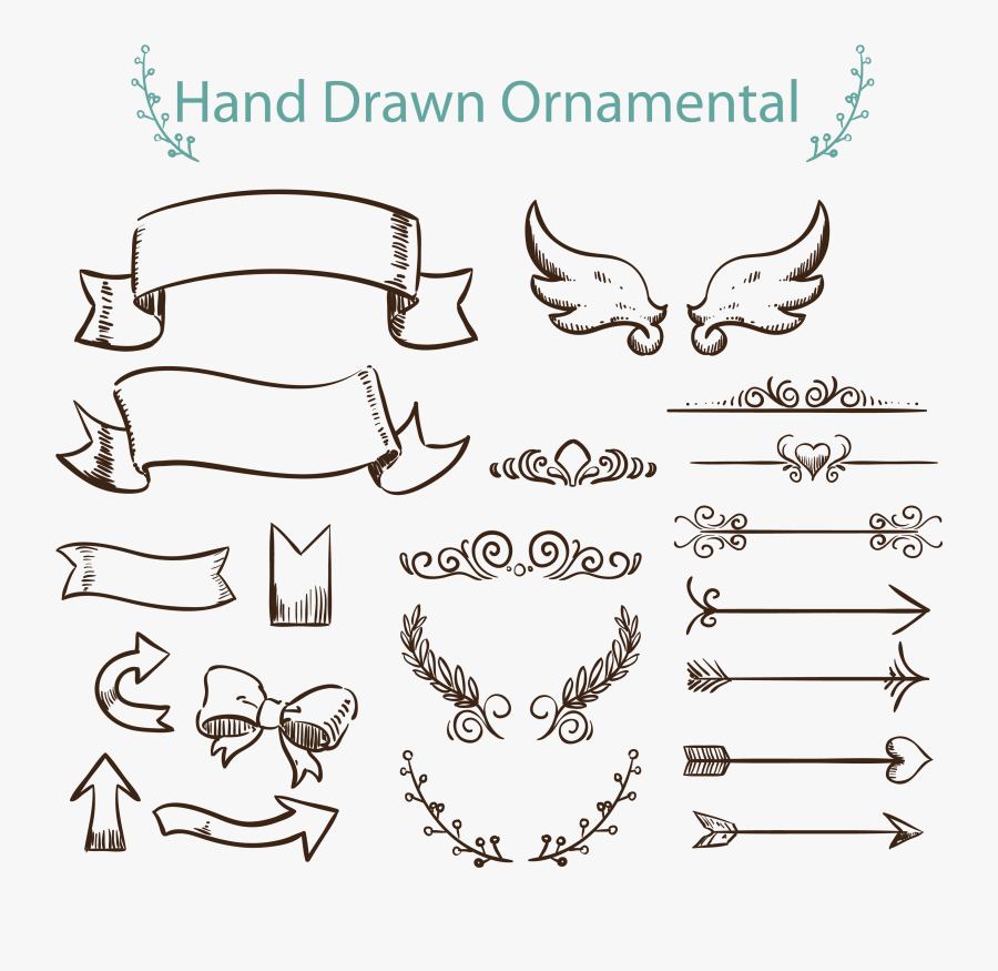 Tags Painted Arrows Ornament Euclidean Vector Arrow - Ornament Arrow Vector, Transparent Clipart