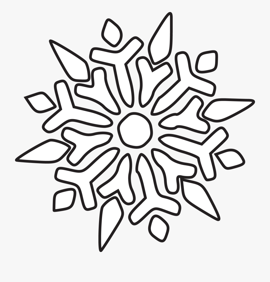 Black Color Flower Clipart Cliparthut Free - Transparent Background Snowflake Clipart, Transparent Clipart