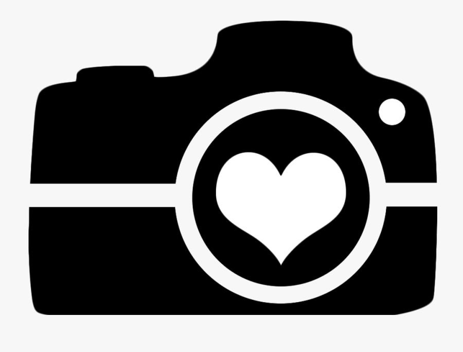 Camera Heart Clipart Image Transparent Png - Black And White Camera Clipart, Transparent Clipart