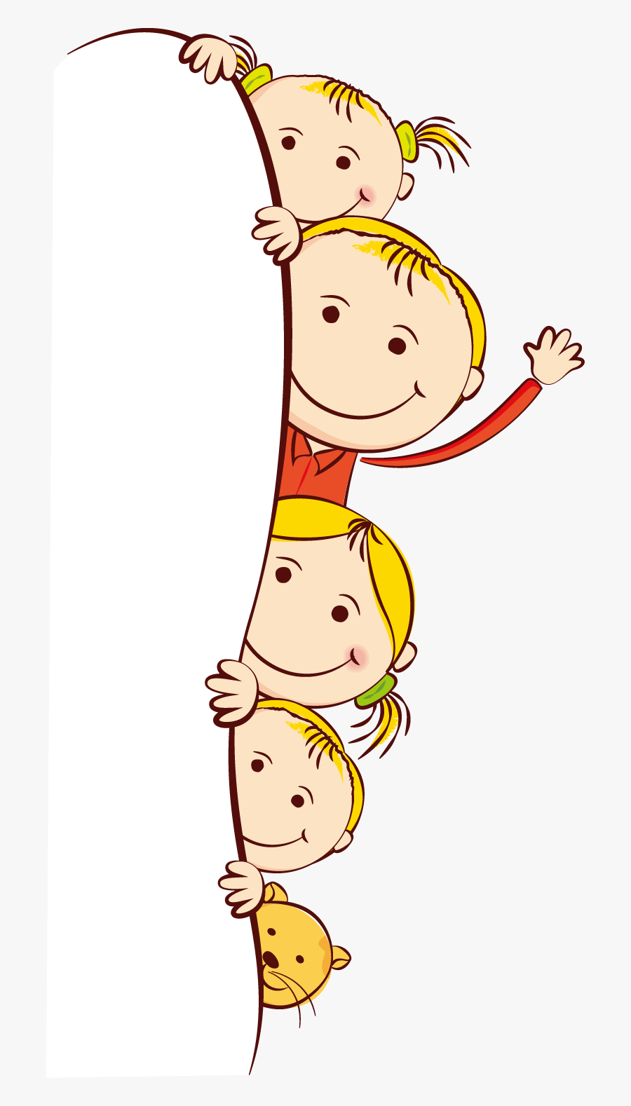 Cute Frame Kids Cartoon Child Free Clipart Hd - Child Png Cartoon, Transparent Clipart