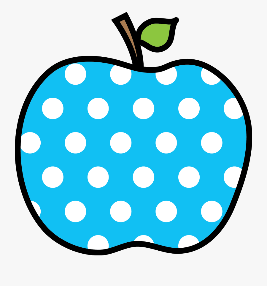 Clip Art Polka Dot Apple Clipart - Transparent Background Polka Dot Apple Clipart, Transparent Clipart