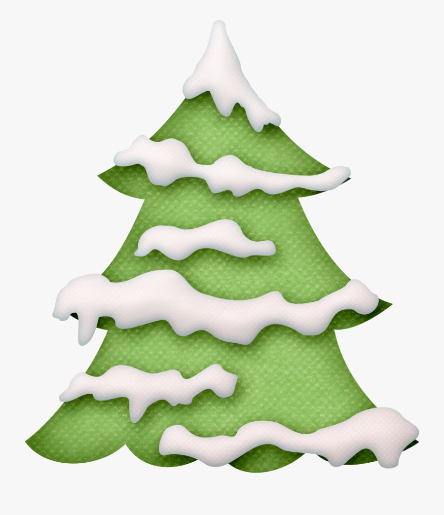 Transparent Winter Tree Clipart - Christmas Tree With Snow Clipart, Transparent Clipart