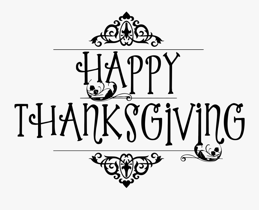 Thanksgiving Black And White Clipart Happy Thanksgiving - Thanksgiving Black And White, Transparent Clipart