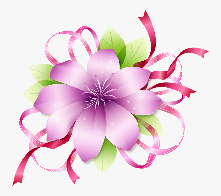 Clipart Pink Flowers - Cliparts Flower Borders Png, Transparent Clipart