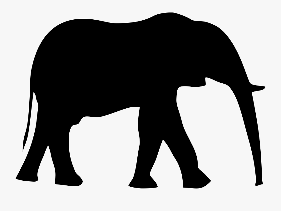 Elephant Silhouet By Molumen Of An On Ⓒ - Elephant Clipart Black, Transparent Clipart