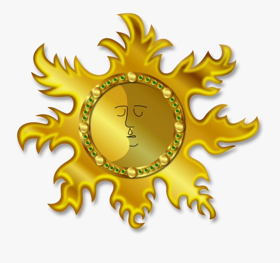 Sun And Moon Png Clip Arts - Sol De Ouro Png, Transparent Clipart