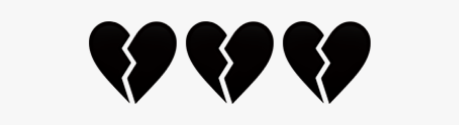 Aesthetic Tumblr Black Heart Broken Heartbreak Brokenhe - Aesthetic Broken Heart Png, Transparent Clipart