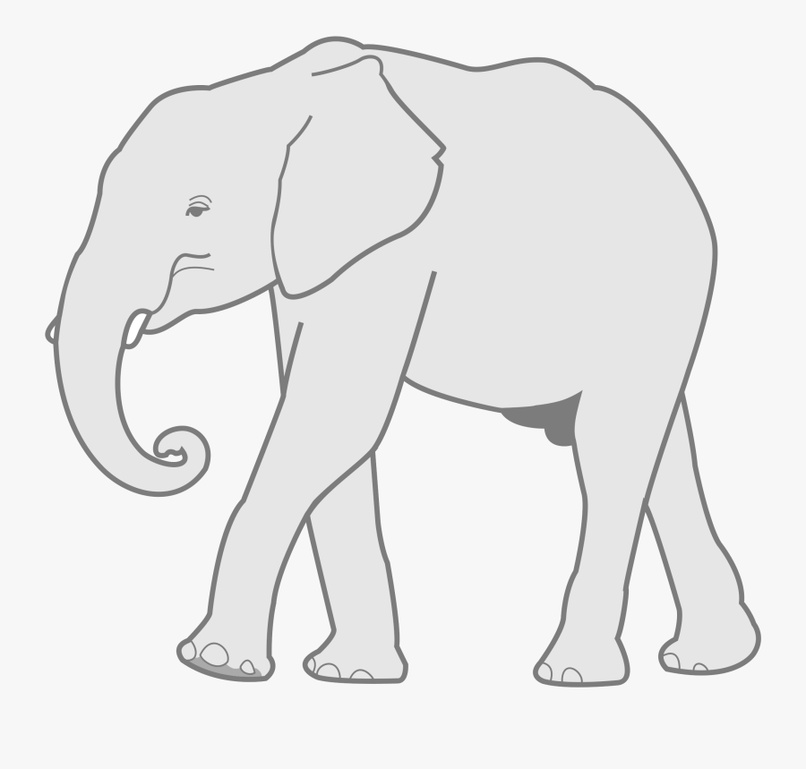 Elephant Clipart Transparent Big Pencil And In Background - Elephant Transparent Clip Art, Transparent Clipart