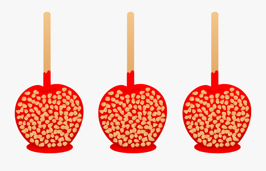 Three Halloween Candy Apples - Candy Apples Clip Art, Transparent Clipart