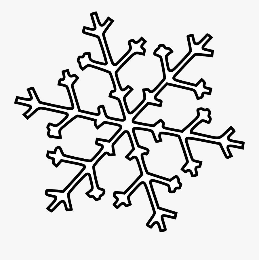 Fall White Winter - White Snowflake Outline Png, Transparent Clipart