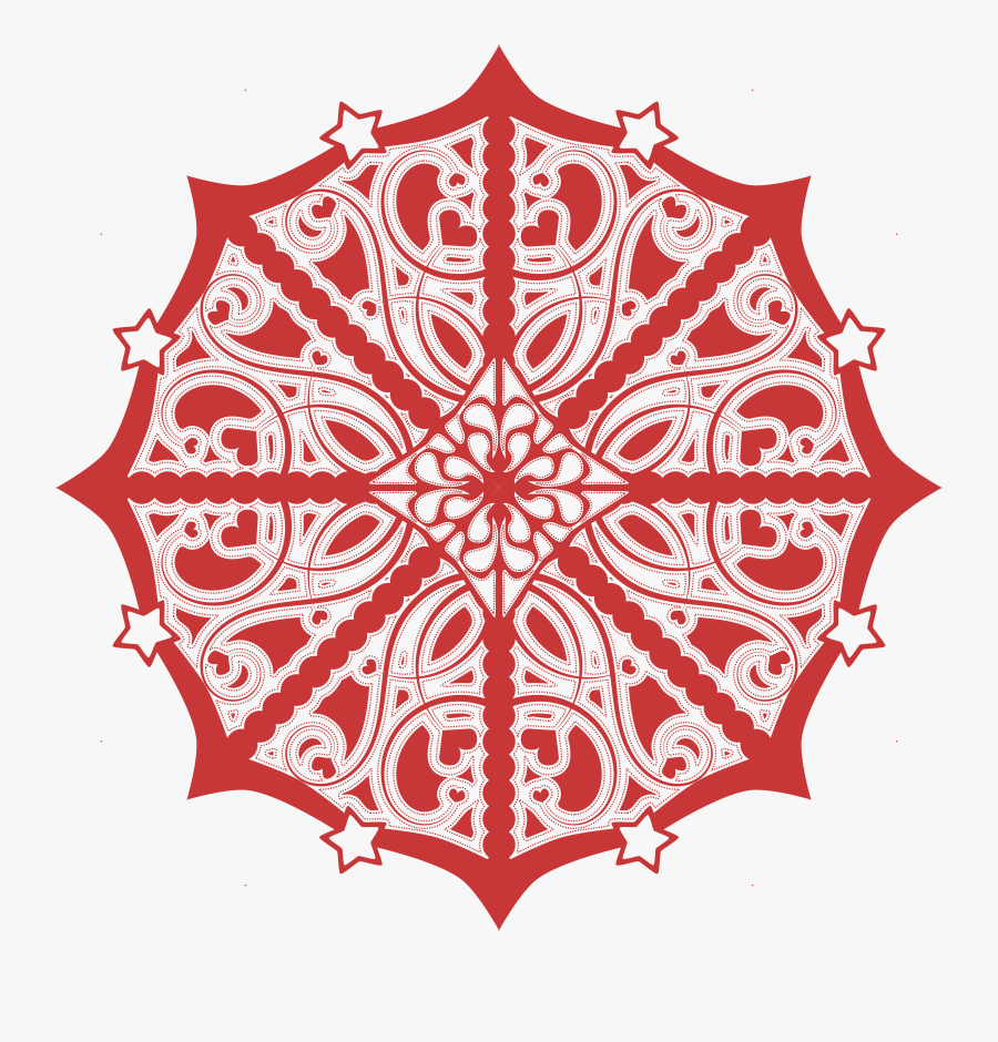 Snowflake Vines Clipart - Circle, Transparent Clipart