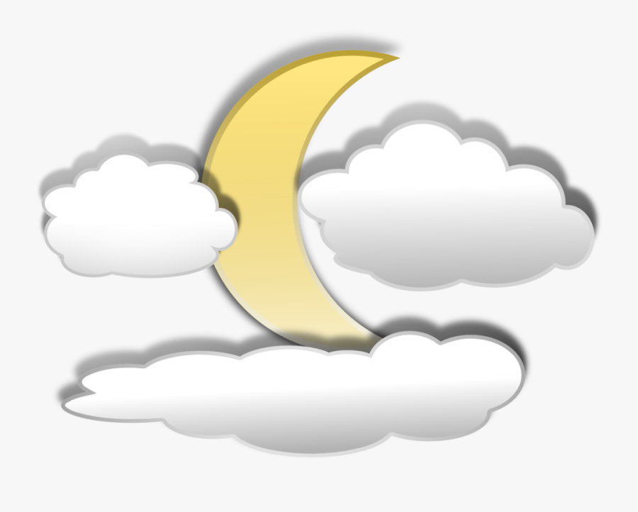 Free To Use & Public Domain Moon Clip Art - Moon And Clouds Clipart, Transparent Clipart