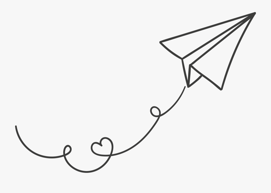 Paper Airplane Clipart - Paper Airplane Transparent Background, Transparent Clipart