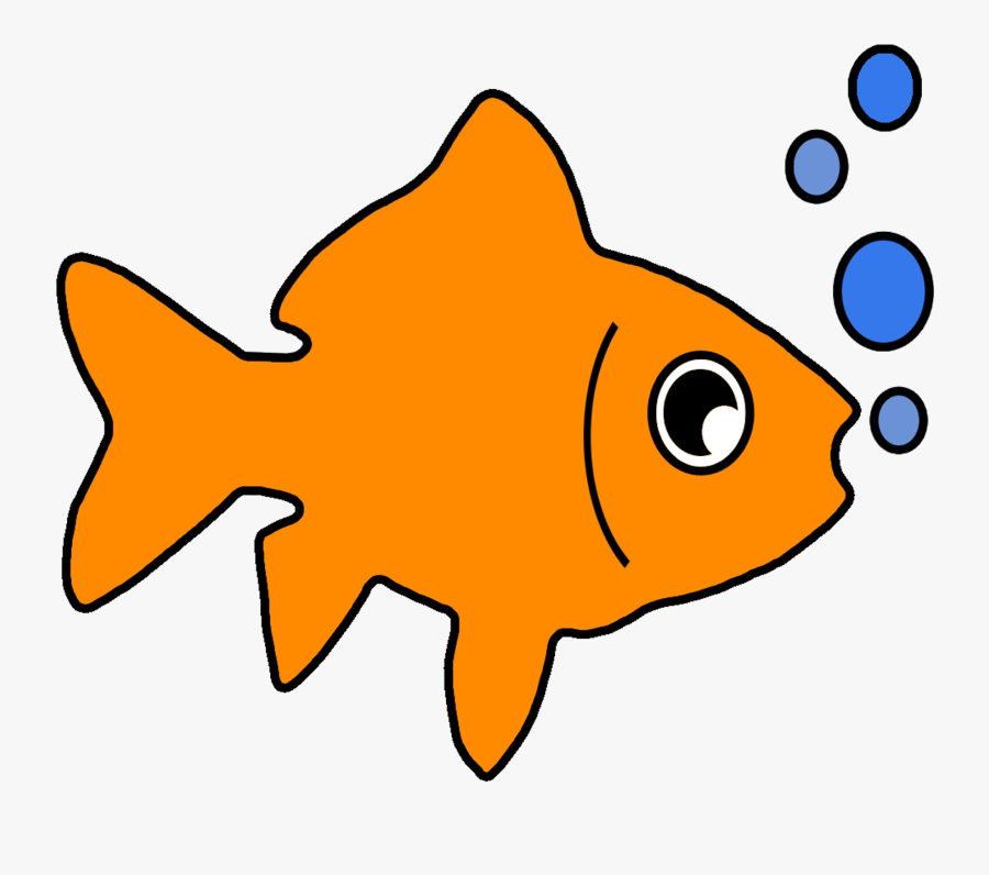 Gold Fish Clipart Fish Pond - Goldfish Orange Cartoon Fish, Transparent Clipart
