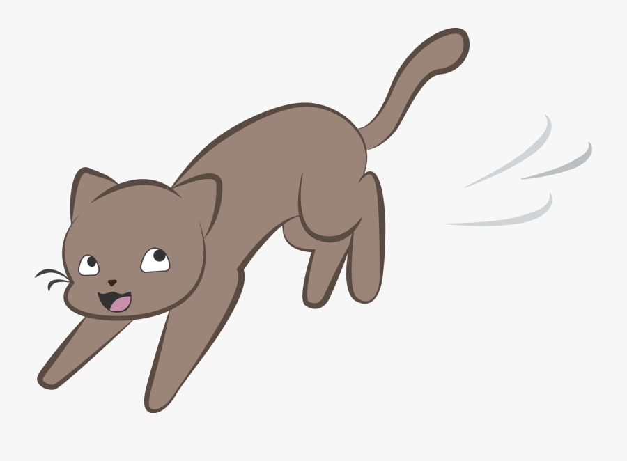 Cartoon Cat Cat Running Clipart, Transparent Clipart