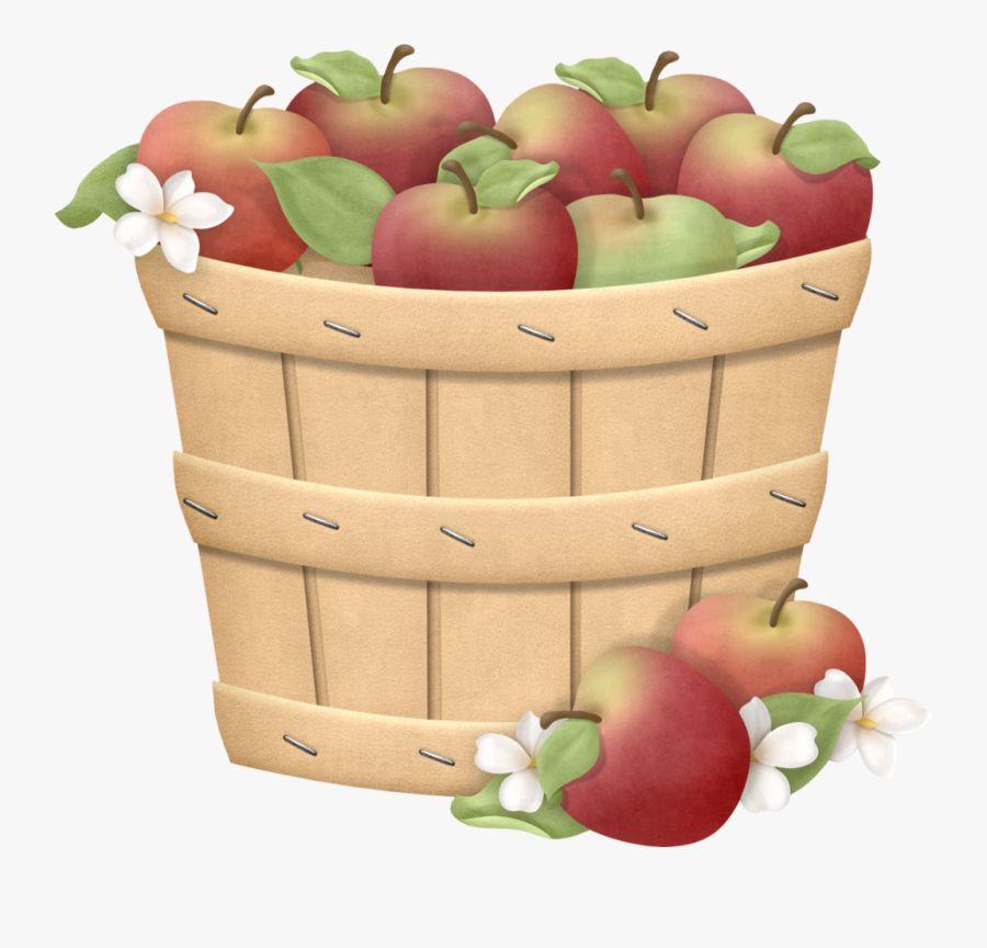 Apples Clipart Bucket - Bucket Of Apples Cartoon Png, Transparent Clipart