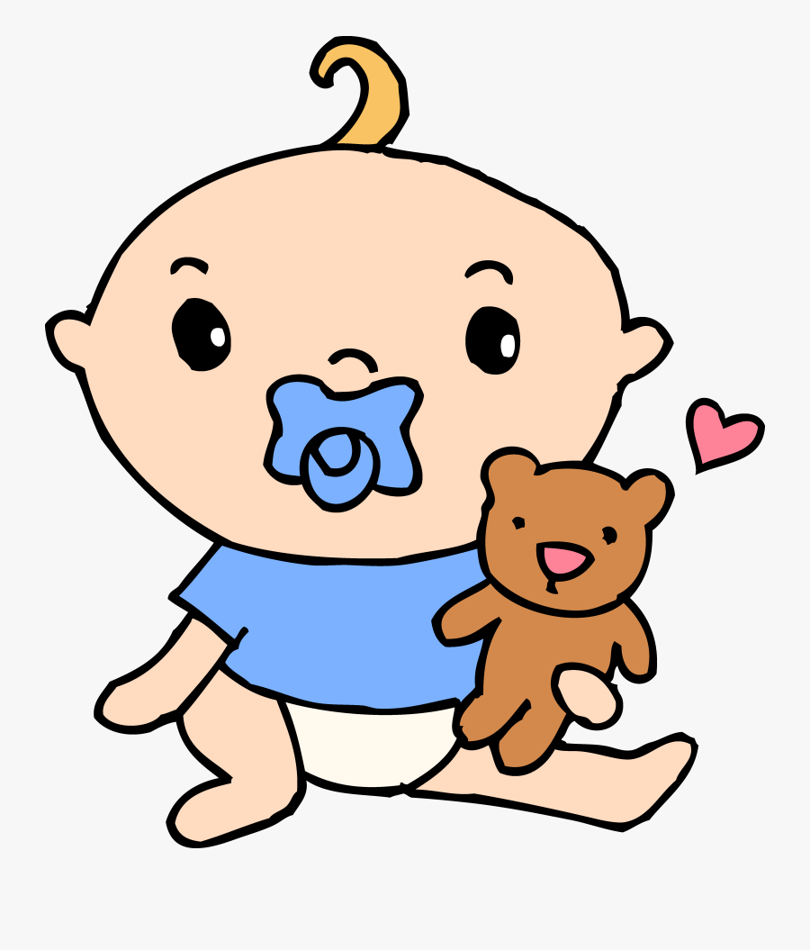 Baby Superhero Clipart Free - Baby With Pacifier Clipart, Transparent Clipart