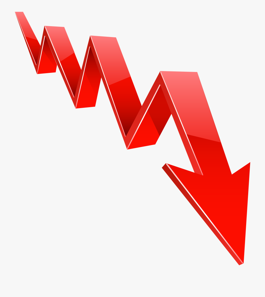 Transparent Red Arrow Transparent Png - Recession Clip Art Png, Transparent Clipart