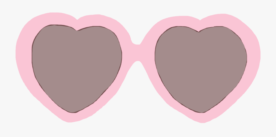 Ftestickers Sunglasses Heart Pink - Heart, Transparent Clipart