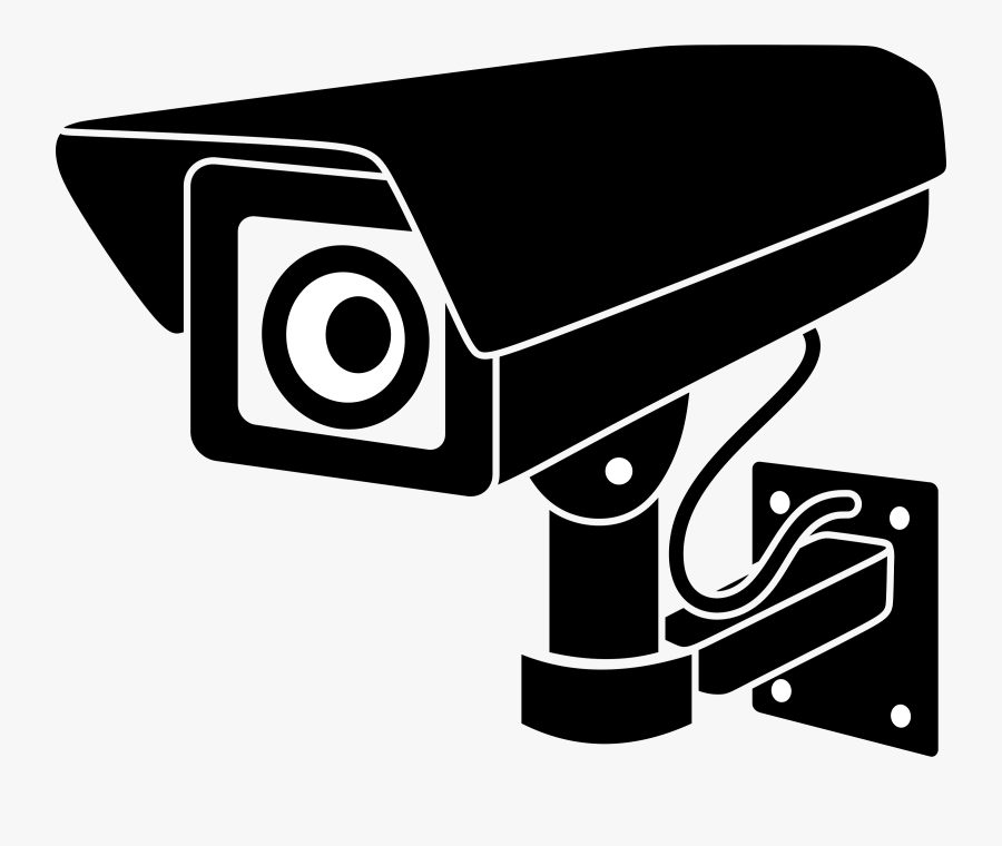 Camera Black And White Stock Clipart Security Big Image - Cctv Camera Clipart Png, Transparent Clipart